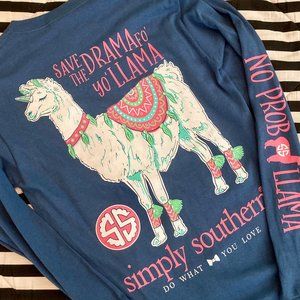 Simply Southern Llama Long-Sleeved Tee